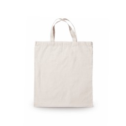 Tote Bag de algodón crudo de asa corta