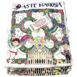 Ejemplo de camisetas blancas personalizadas para cuadrillas de fiestas.