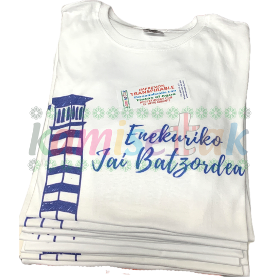BLANCAS. CUADRILLAS DE FIESTAS: EJEMPLOS  de camisetas personalizadas BLANCAS.