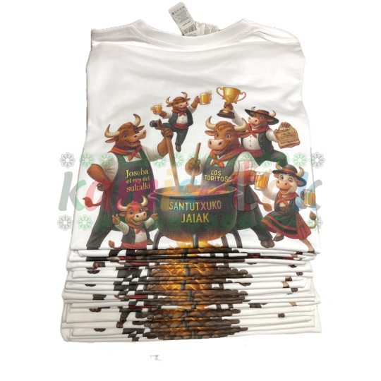 BLANCAS. CUADRILLAS DE FIESTAS: EJEMPLOS  de camisetas personalizadas BLANCAS.