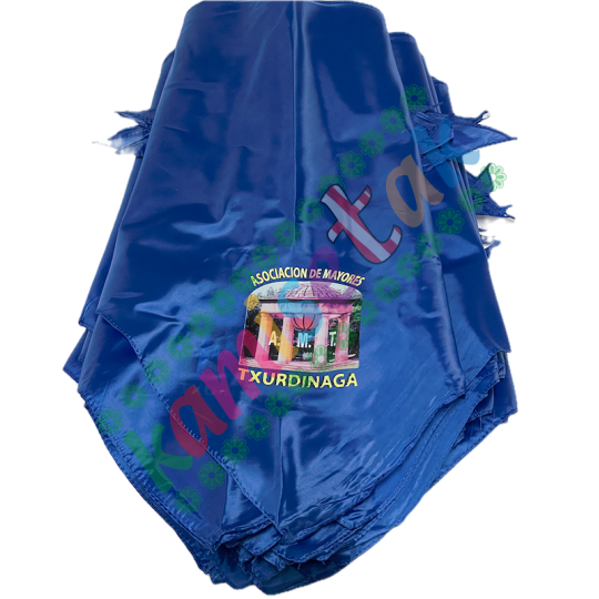 PAÑUELOS: EJEMPLOS  de pañuelos de fiesta personalizados.