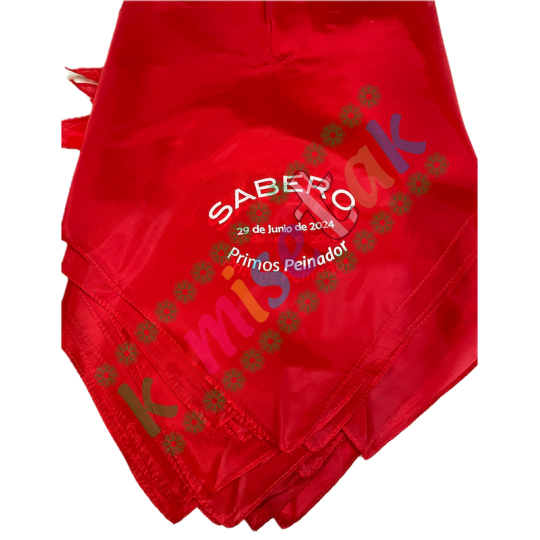 PAÑUELOS: EJEMPLOS  de pañuelos de fiesta personalizados.
