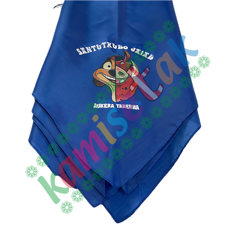 PAÑUELOS: EJEMPLOS  de pañuelos de fiesta personalizados.