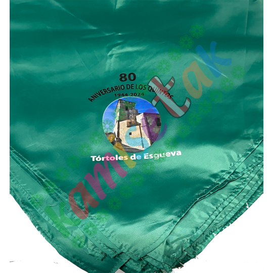 PAÑUELOS: EJEMPLOS  de pañuelos de fiesta personalizados.