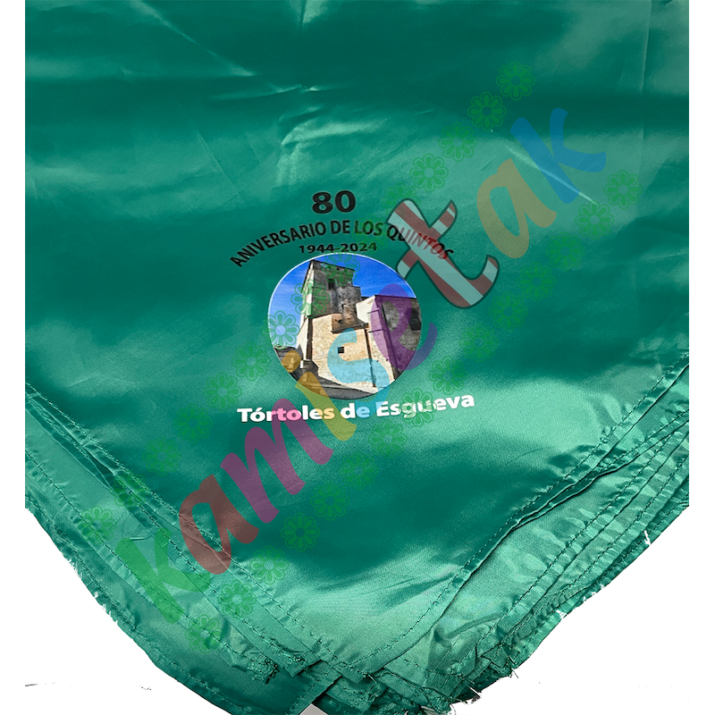 PAÑUELOS: EJEMPLOS  de pañuelos de fiesta personalizados.