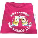 Camisetas de fiesta magenta Hoy también nos vamos a quedar