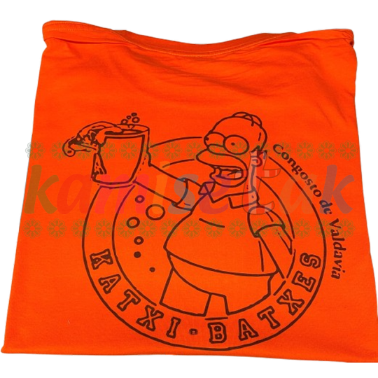 Camisetas naranjas de fiestas Katxi Batxes
