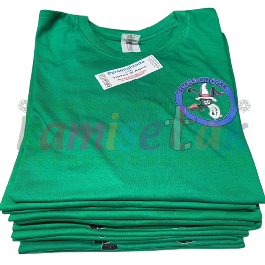 Camisetas verdes de fiestas Astrabupitekoak