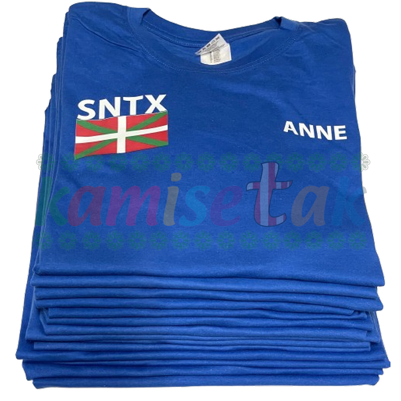 Camisetas azules de fiestas SNTX
