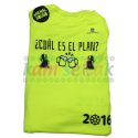 Camisetas técnicas amarillas de fiestas ¿Cuál es el plan?