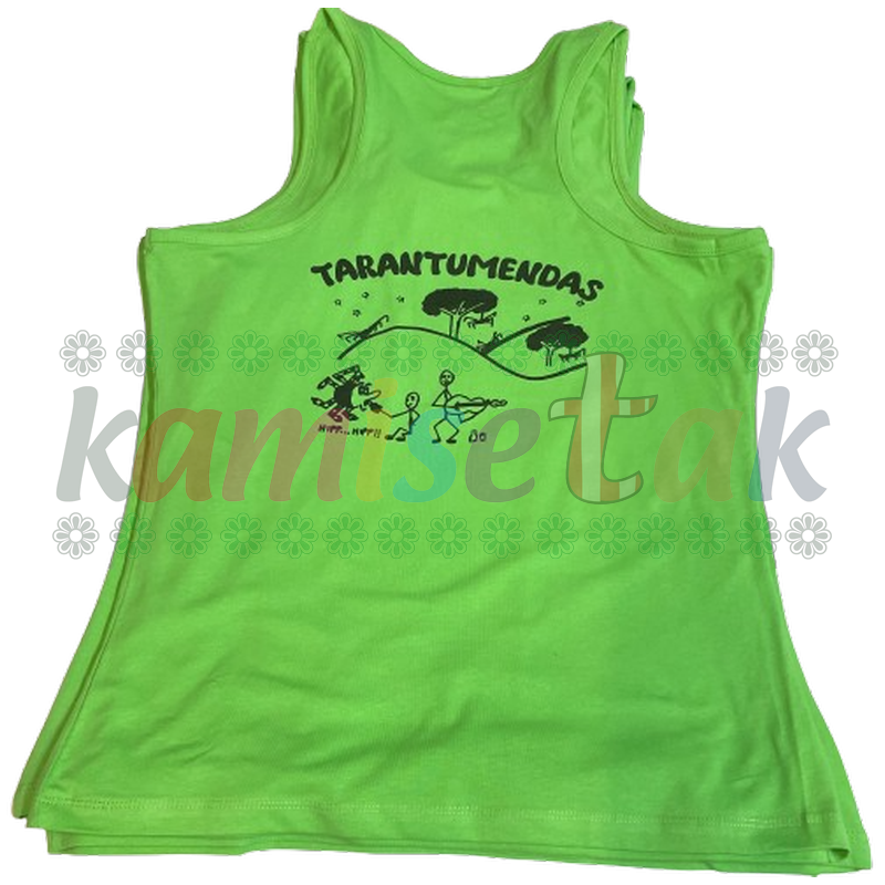 Camisetas verdes de tirantes de fiestas Tarantumendas