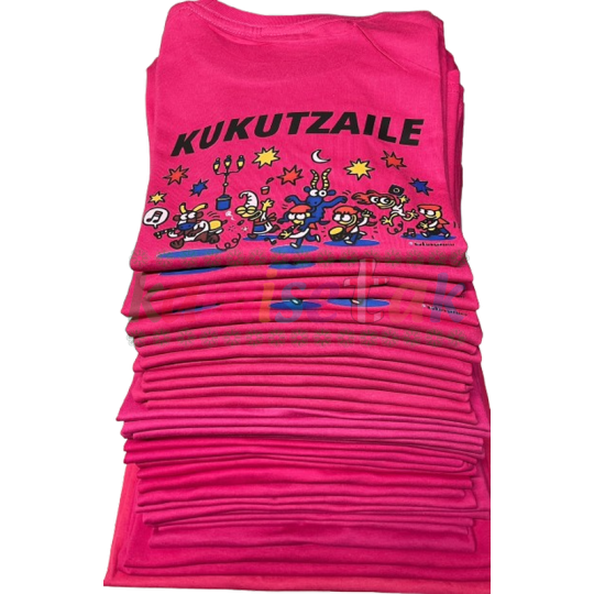 Camisetas magenta de fiestas Kukutzaile