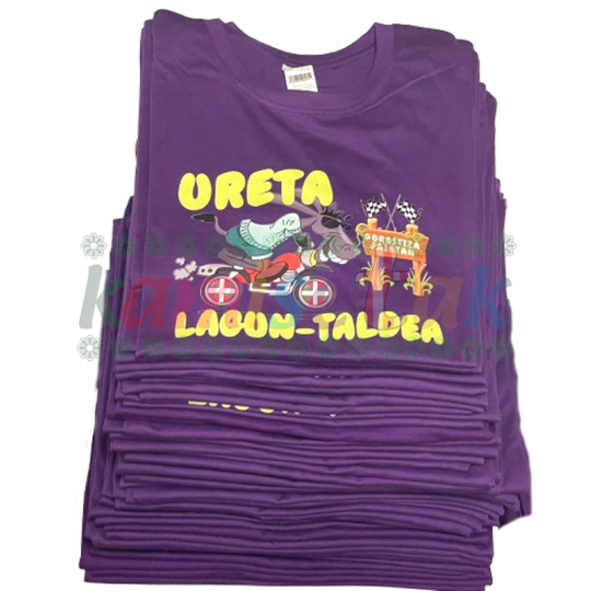 Camisetas moradas de fiestas URETA