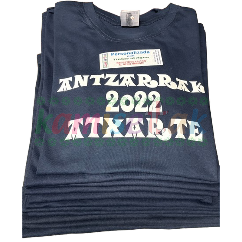 Camisetas Azul marilo de fiestas Antzarrak