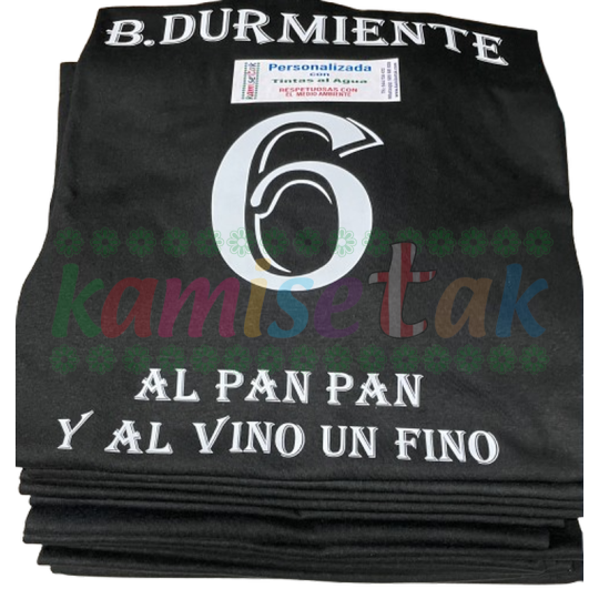 Camisetas negras de fiestas B. Durmiente