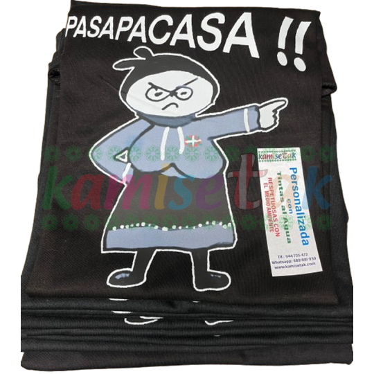 Camisetas negras de fiestas Pasa Pa Casa