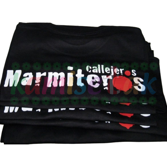 Camisetas negras de fiestas Callejeros Marmiteros