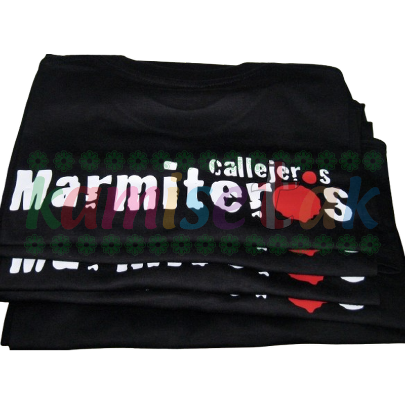 Camisetas negras de fiestas Callejeros Marmiteros