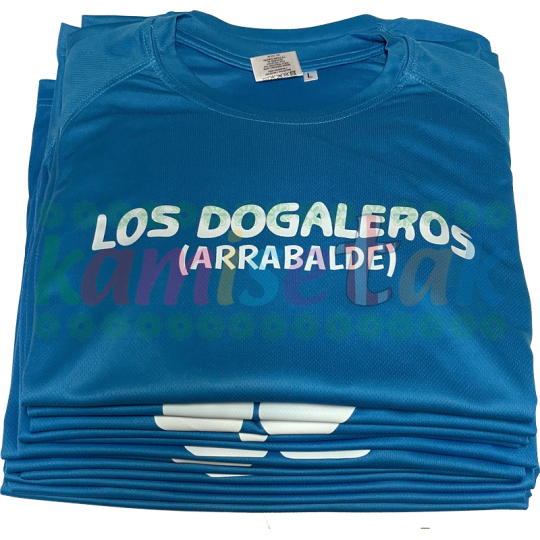 Camisetas azules de fiestas Los Dogaleros