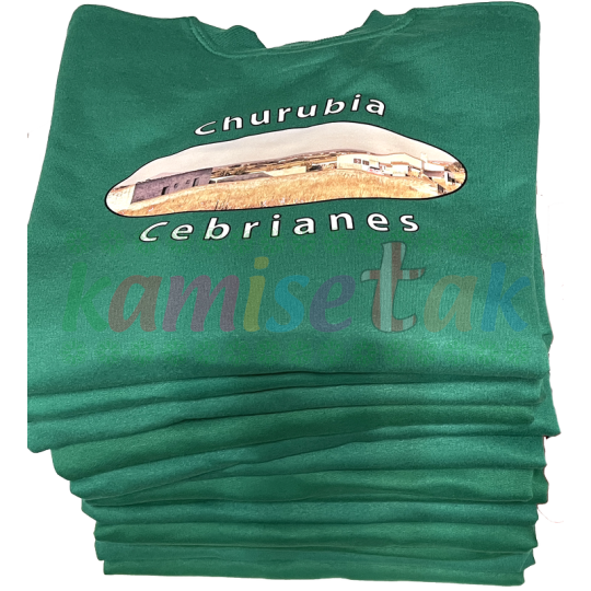 Camisetas verdes de fiestas Churrubia Cebrianes