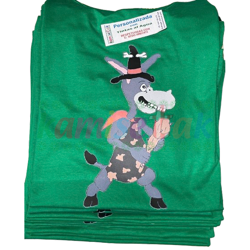 Camisetas verdes de fiestas Astrabupitekoak