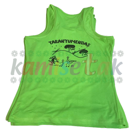 Camisetas verdes de tirantes  de fiestas Tarantumendas