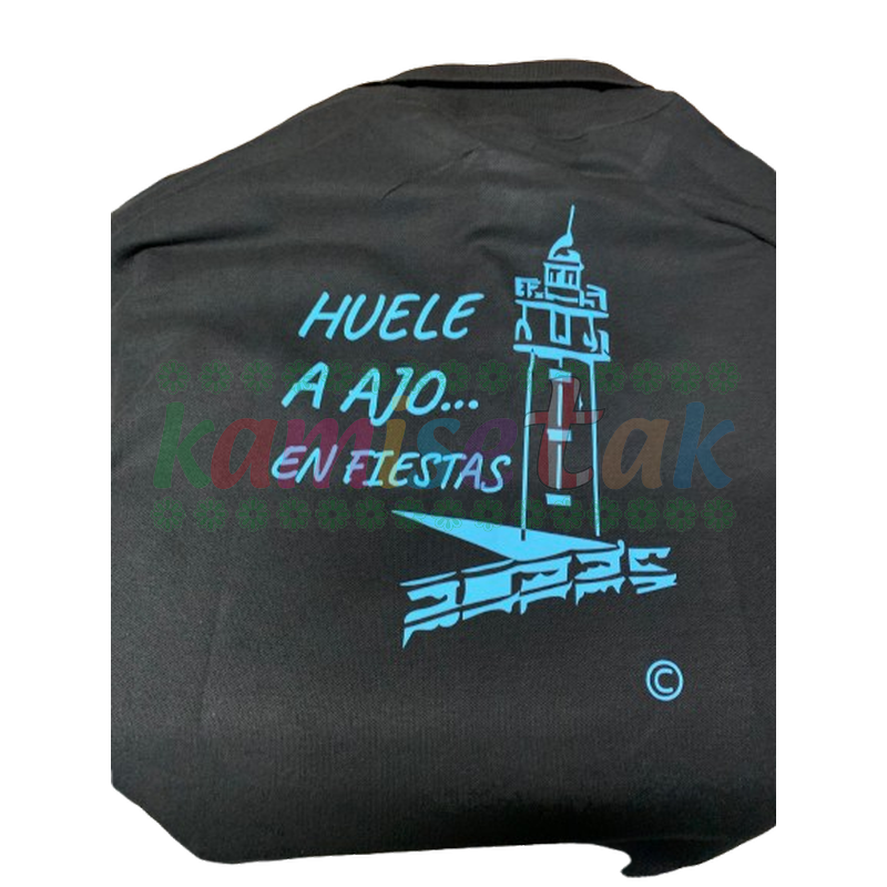 Camisetas negras de fiestas Huele a Ajo