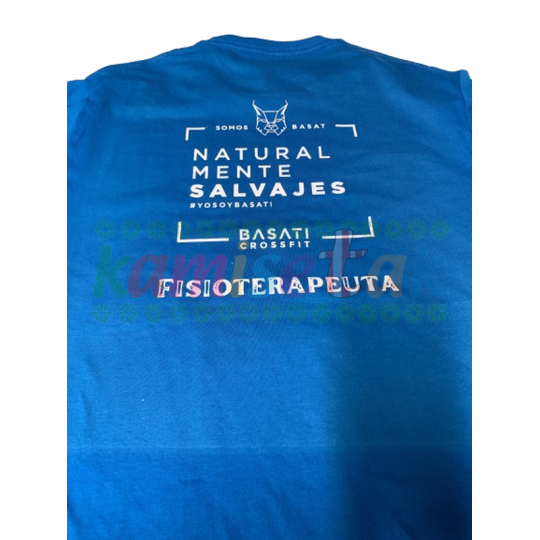 Camisetas azules BASATI, fisioterapeutas