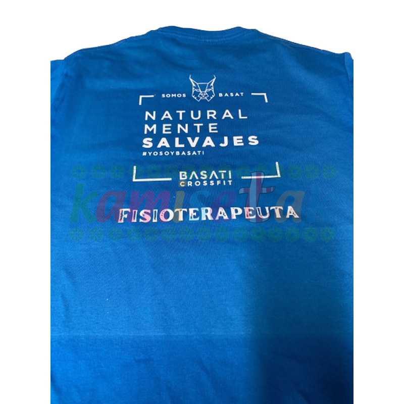Camisetas azules BASATI, fisioterapeutas