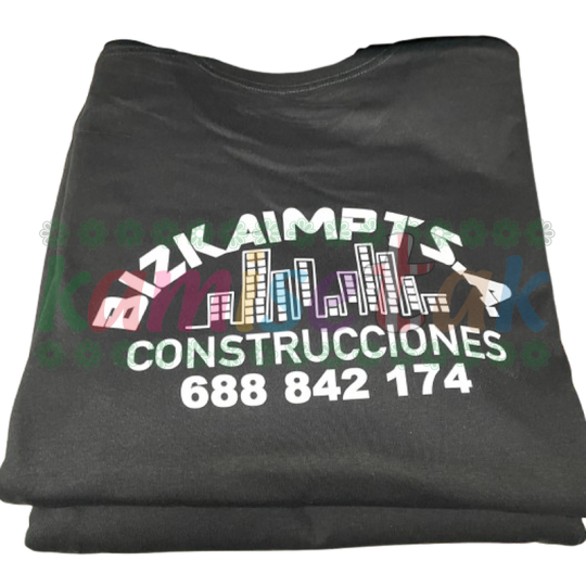 Camisetas negras Construcciones BIZKAIMPT SA