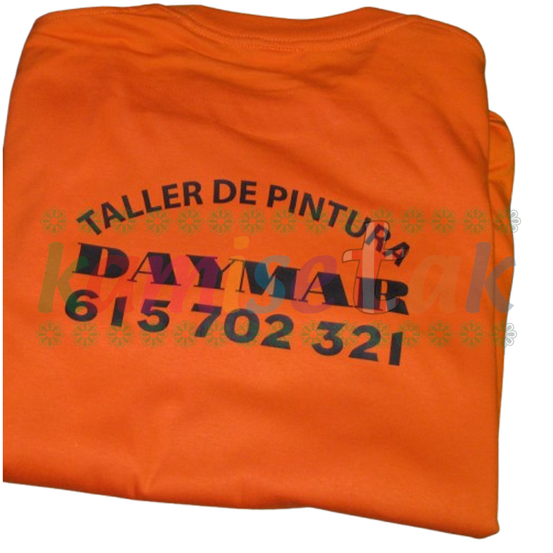 Camisetas naranja Taller de pintura DAYMAR