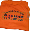 Camisetas naranja Taller de pintura DAYMAR