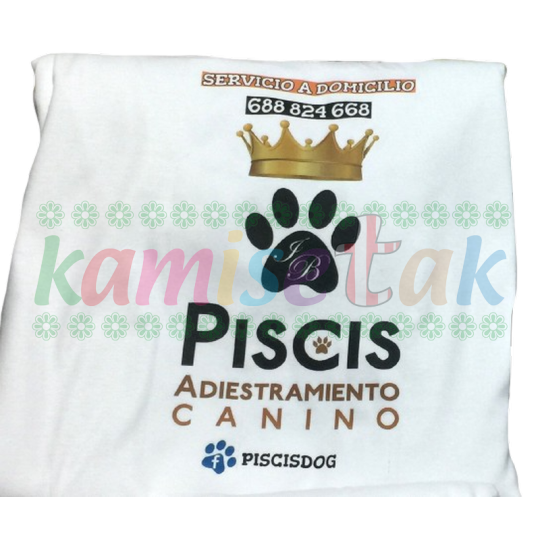 Camisetas blancas Adiestramiento canino PISCIS