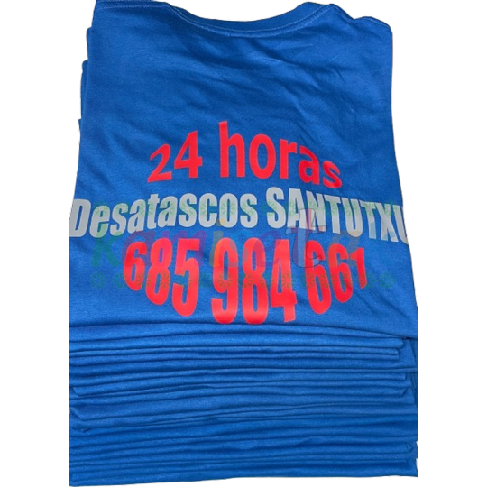 Camisetas azules DESATASCOS SANTUTXU