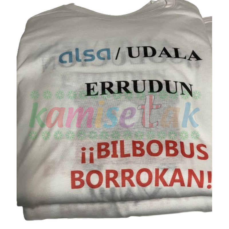 Camisetas blancas BILBOBUS BORROKAN