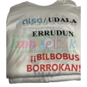Camisetas blancas BILBOBUS BORROKAN