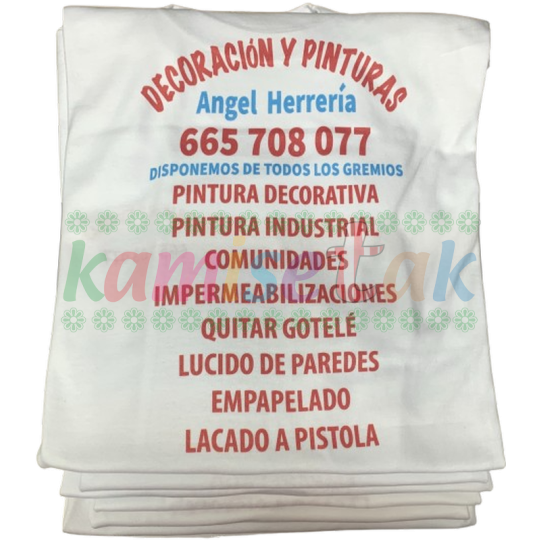 Camisetas blancas Decoración y Pinturas Angel Herreria