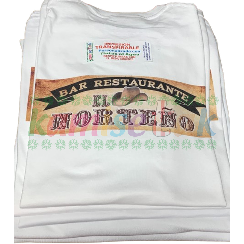 Camisetas blancas Restaurante El Norteño