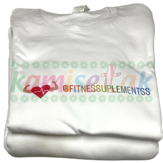 Camisetas blancas Fitness Suplementss