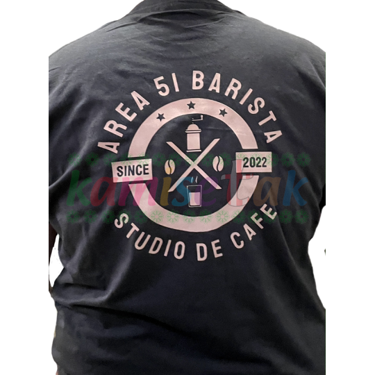 Camisetas. negras Area 51 Barista