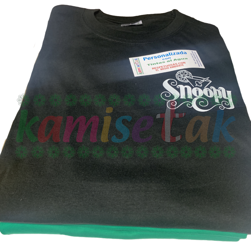 Camisetas negras Bar Snoopy de Santutxu