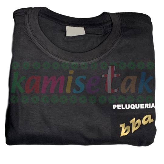 Camisetas negras peluquería BBA
