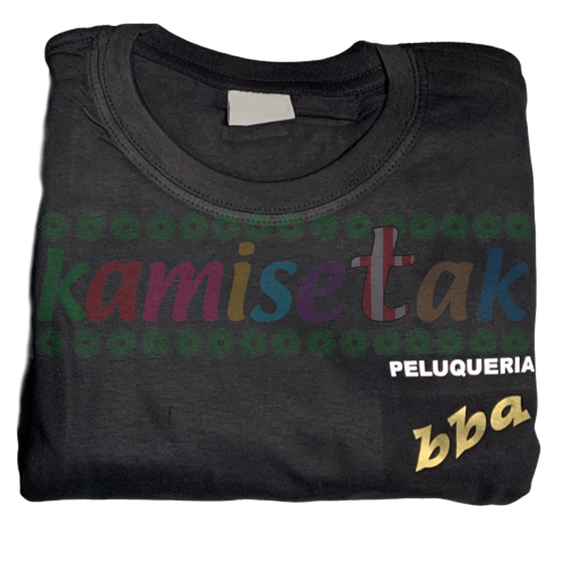 Camisetas negras peluquería BBA