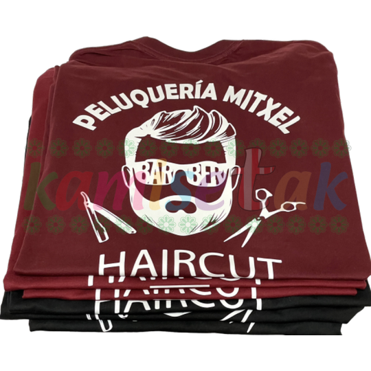 Camisetas Burdeos Peluquería MITXEL de Santutxu