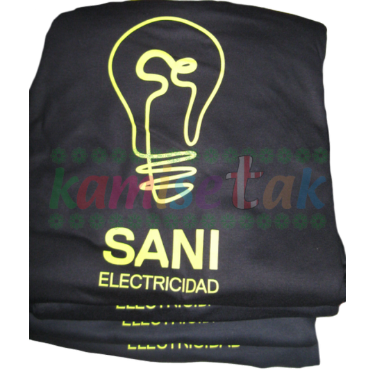 Camisetas negras Electricidad SANI