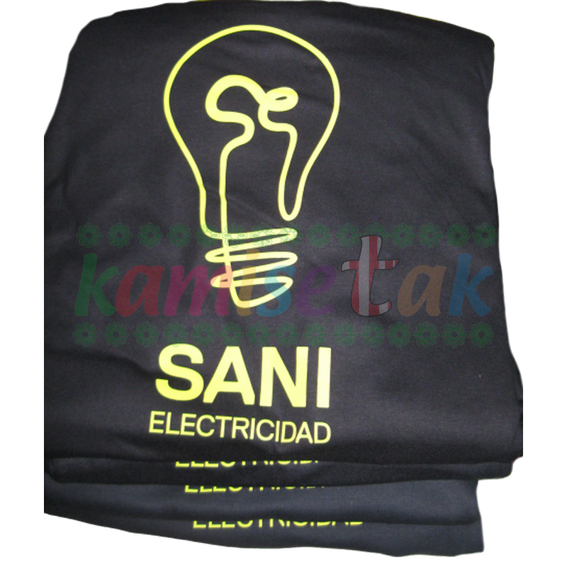 Camisetas negras Electricidad SANI
