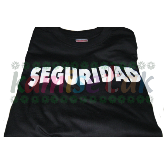 Camisetas negras de equipo de SEGURIDAD