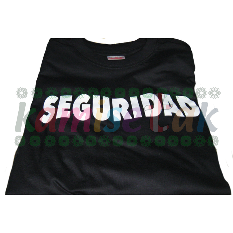 Camisetas negras de equipo de SEGURIDAD