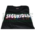 Camisetas negras de equipo de SEGURIDAD