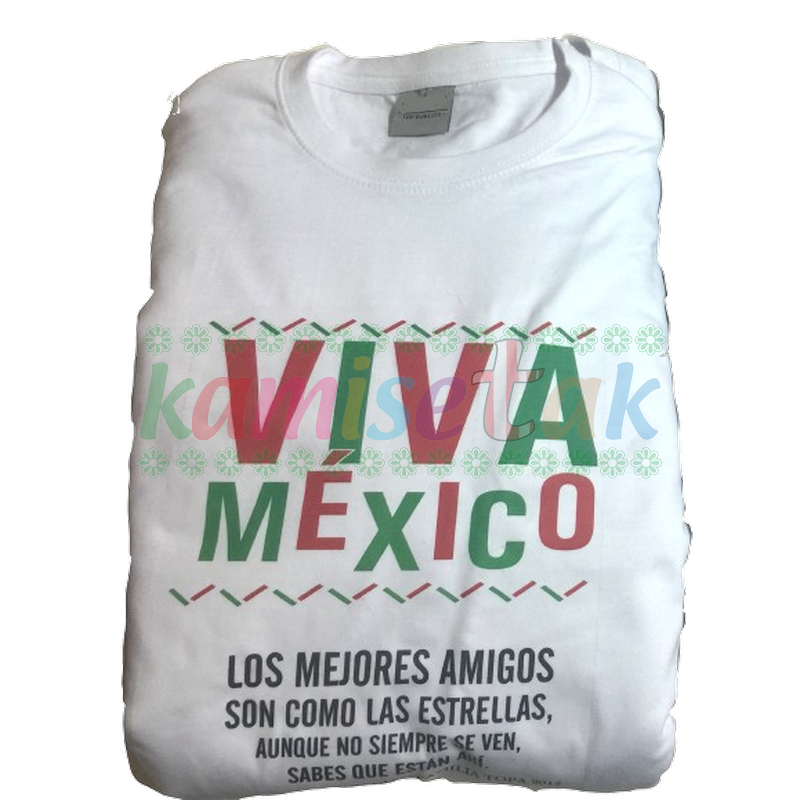 Camisetas blancas de VIVA MEXICO